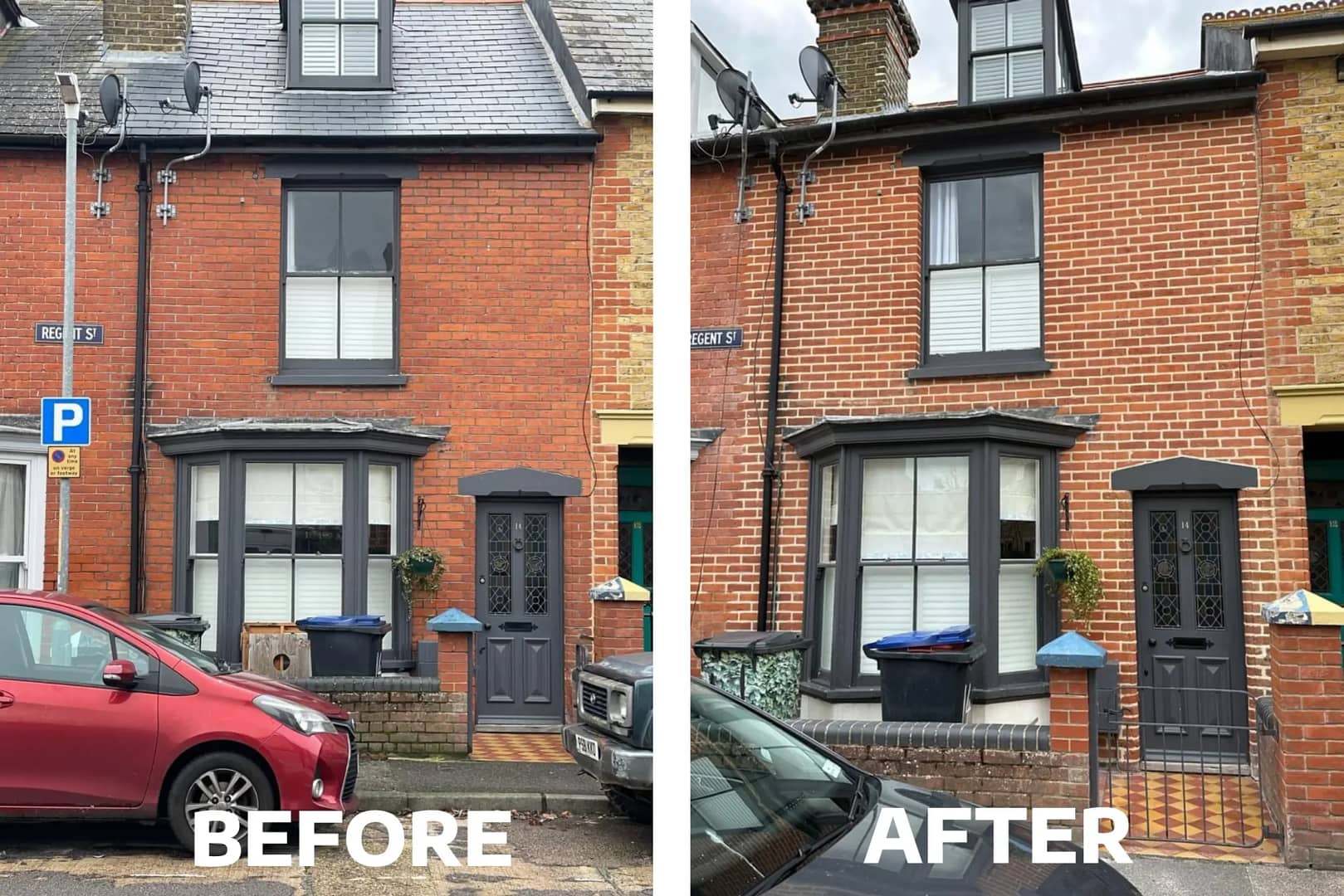 Spalled brickwork and lime repoint