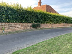 This beautiful 250 year old wall has been brought back to life. Now a good example of lime pointing in Canterbury