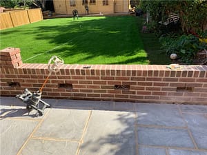 Wall Built Using Traditional Methods Dover lime mortar pointing