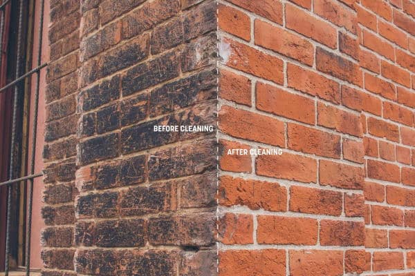 brcik cleaning before and after